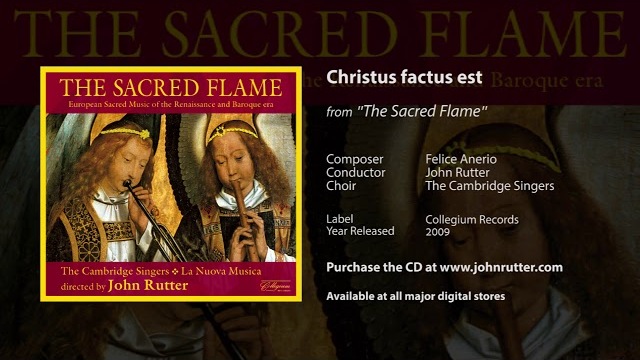 Christus factus est - Anerio, John Rutter, The Cambridge Singers