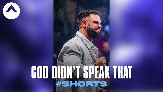 God Didn't Speak That #Shorts | Pastor Steven Furtick