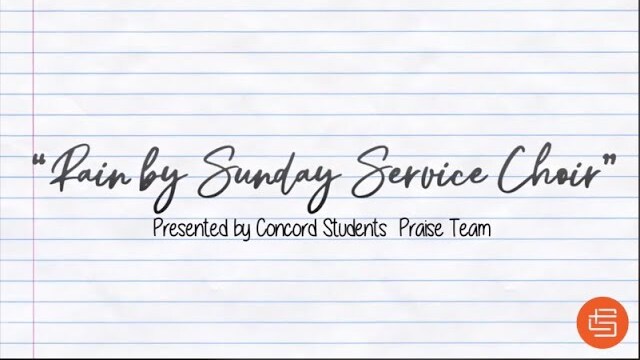 Rain (Sunday Service Choir Cover) // Concord Student Worship  -  Concord Church