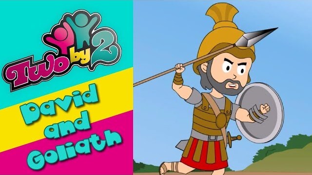 David and Goliath. Animated bible songs for children. Two By 2