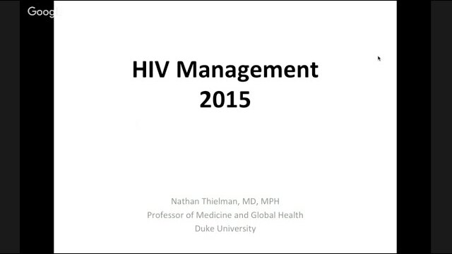 HIV Management: Samaritan's Purse Int'l Health Forum (Oct. 14, 2015)