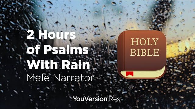 Bible Verses with Rain for Sleep and Meditation - 2 hours (Male Narrator)
