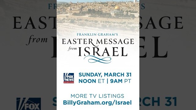 Today, join us for a special #Easter program from Israel. Get details at BillyGraham.org/Israel.