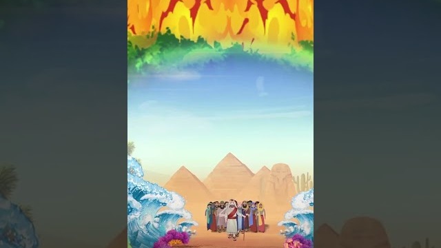 Moses and the Burning Bush - Animated, With Lyrics #shorts