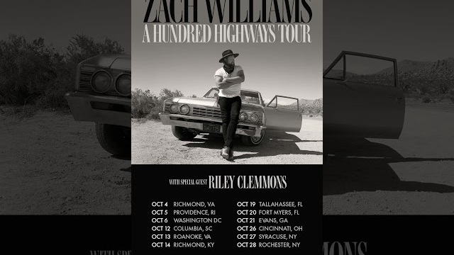 Join my this fall on the “A Hundred Highways Tour” | Grab your tickets at zachwilliamsmusic.com.