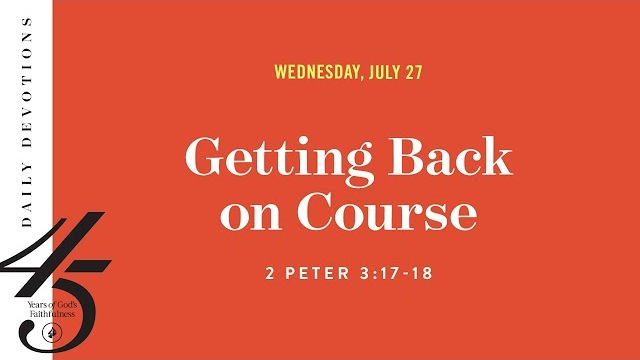 Getting Back on Course – Daily Devotional