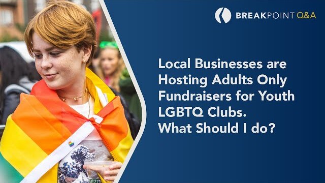 How should I respond to local businesses hosting adults only fundraisers for youth LGBTQ+ clubs?