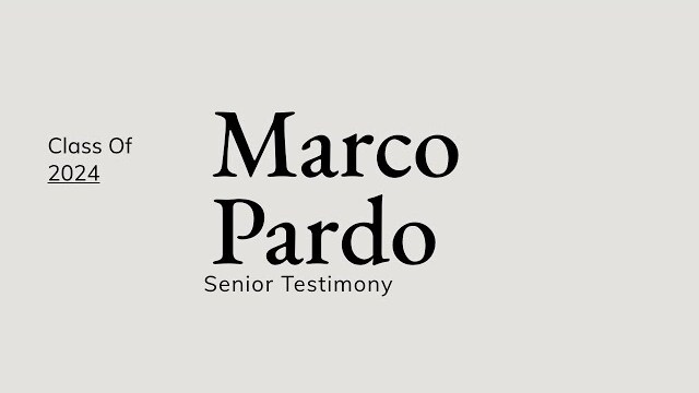 Marco Pardo | Senior Testimony
